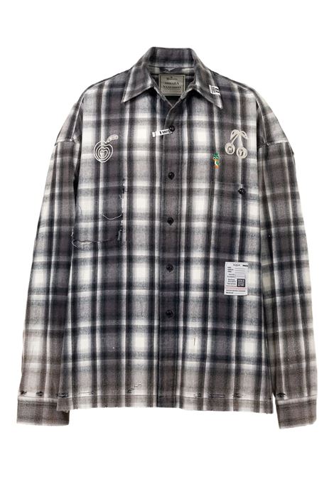 vintage like check shirt man black MAISON MIHARA YASUHIRO | J15SH181BLACK